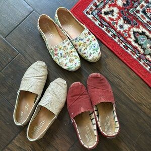 3 Pairs of Toms W 7.5